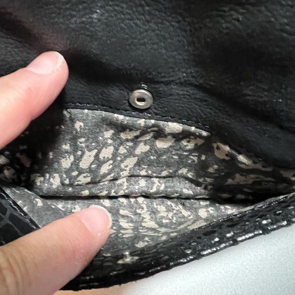 Liebeskind Berlin Black Leather Python Embossed T… - image 4